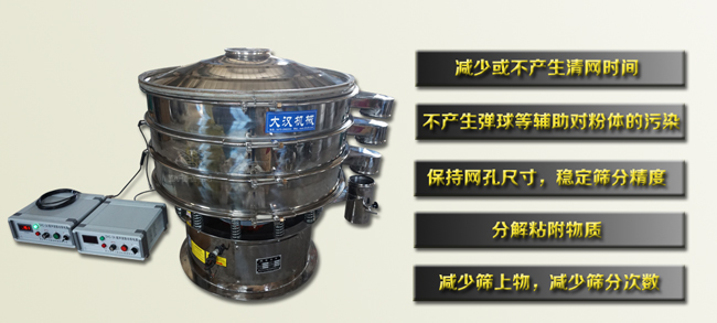 超聲振動動篩可以減少清網(wǎng)時(shí)間,不對粉體造成污染,保持網(wǎng)孔尺寸,能有效的減少篩上物和篩分次數(shù),并且能穩(wěn)定篩分精度 